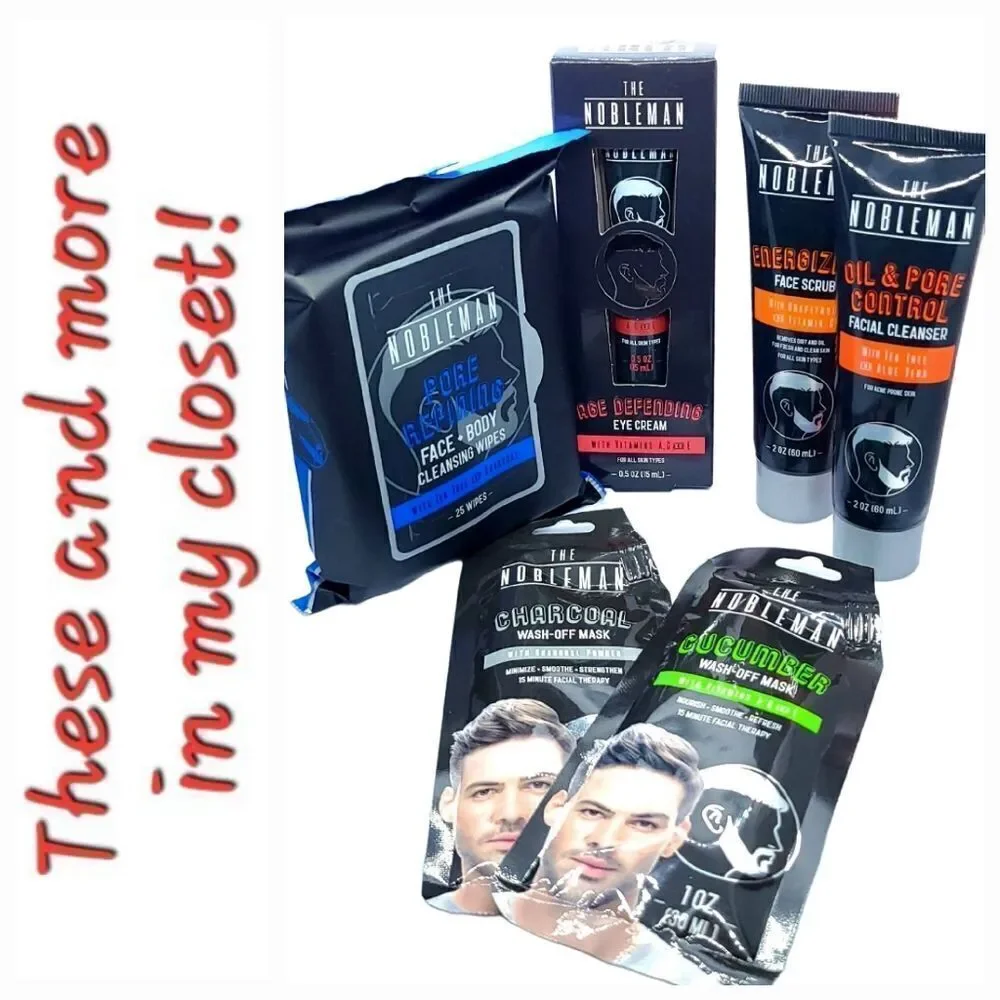 The Nobleman Men's Skin Care Travel Set | Facial Acne Cleanser & Face Scrub New